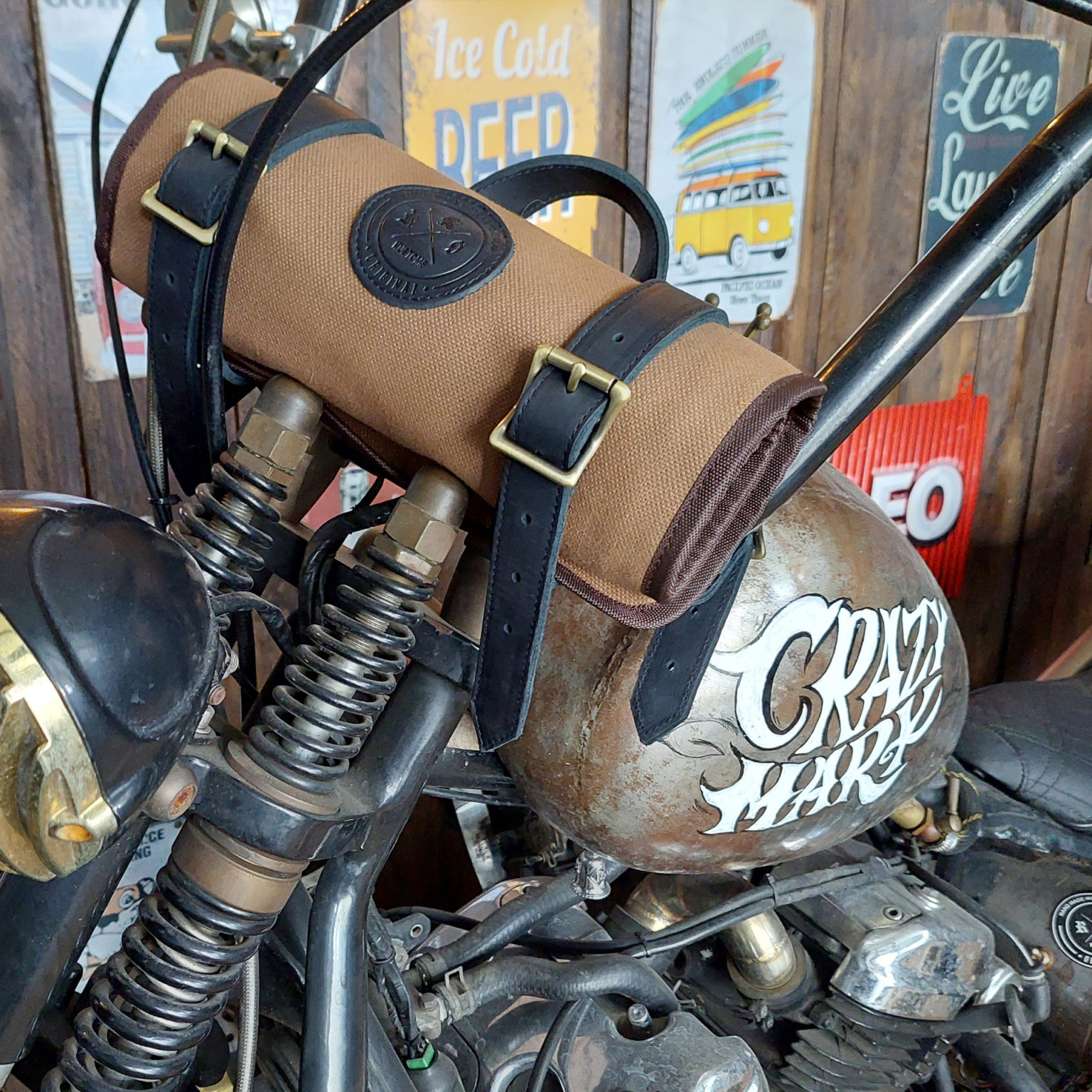 Burrito Motorcycle Tool Roll (Desert Tan) | R9 Kustoms